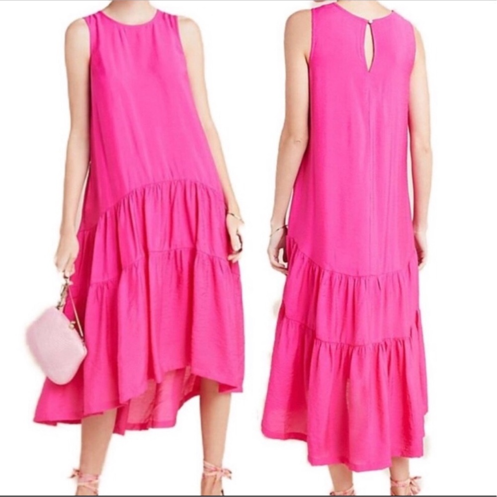 Anthropologie Maeve Marlene Tiered Midi Dress - Picture 8 of 8